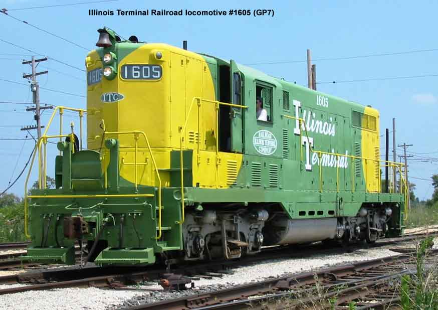 Illinois Terminal Railroad locomotive #1605 (GP7) Illinois Terminal Railroad locomotive #1605
